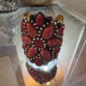 Anthropologie cuff bracelet floral